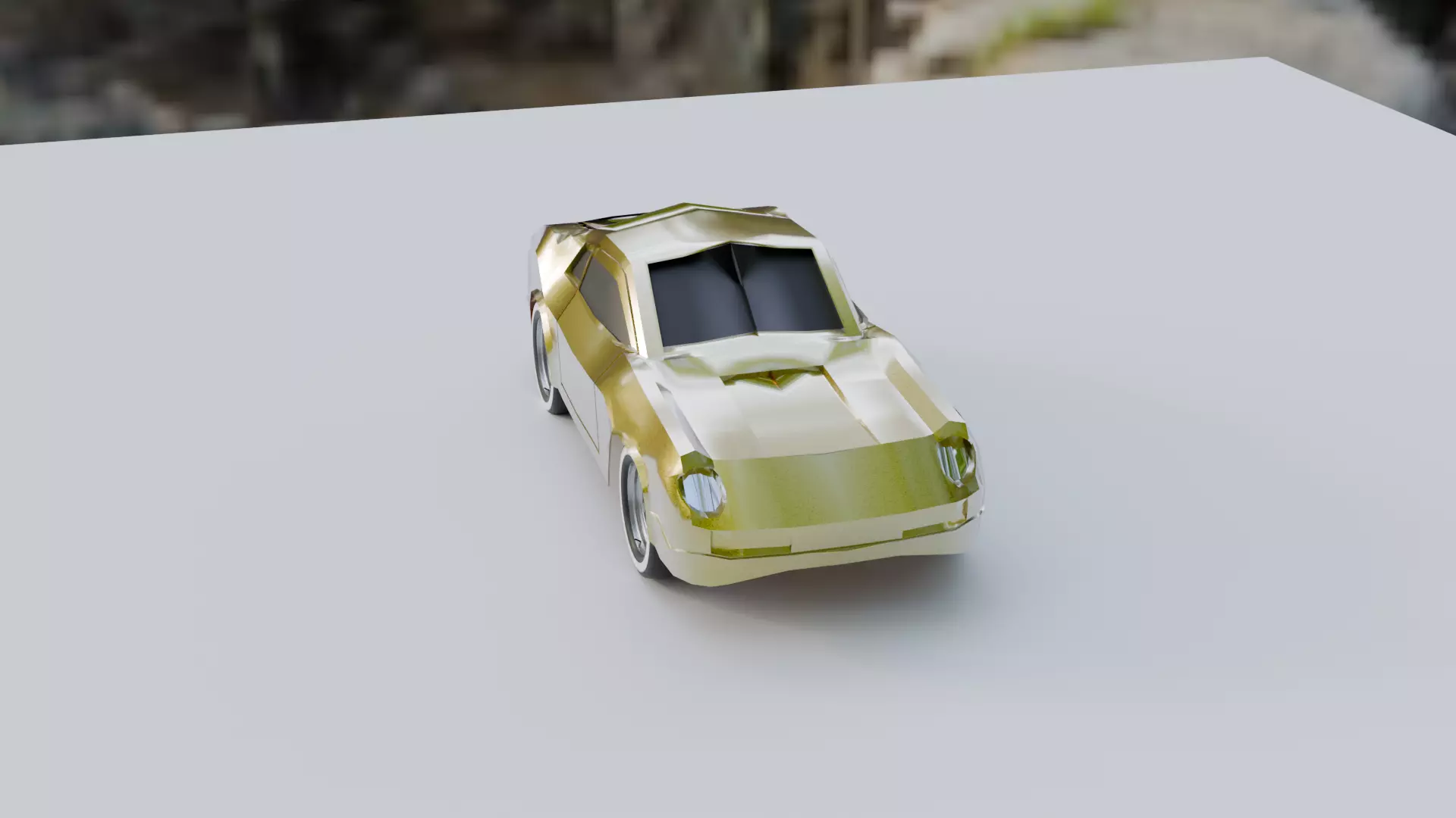 High-Quality 3D Model  Futuristic  low poly Sports Car 3D model_1