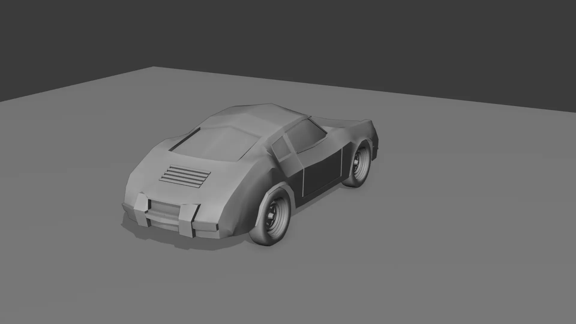 High-Quality 3D Model  Futuristic  low poly Sports Car 3D model_6
