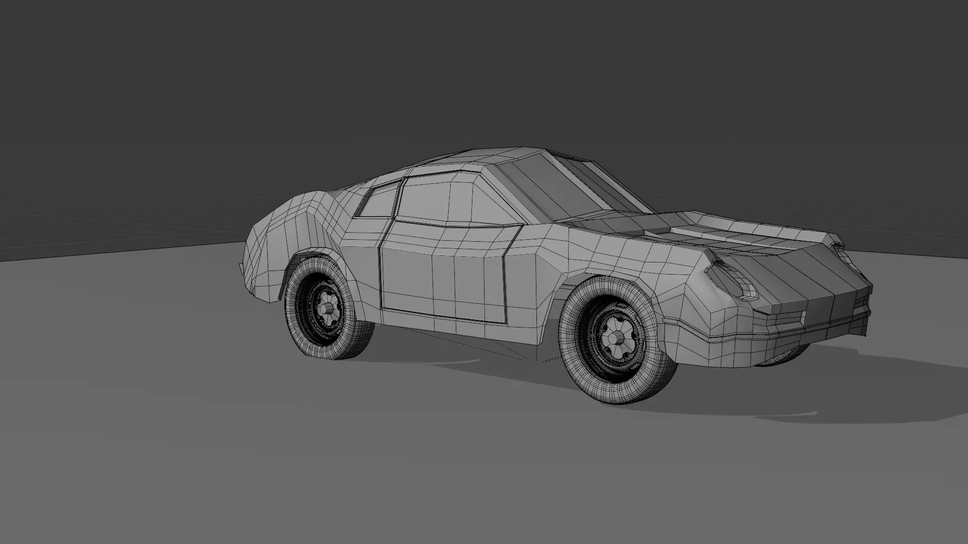 High-Quality 3D Model  Futuristic  low poly Sports Car 3D model_4