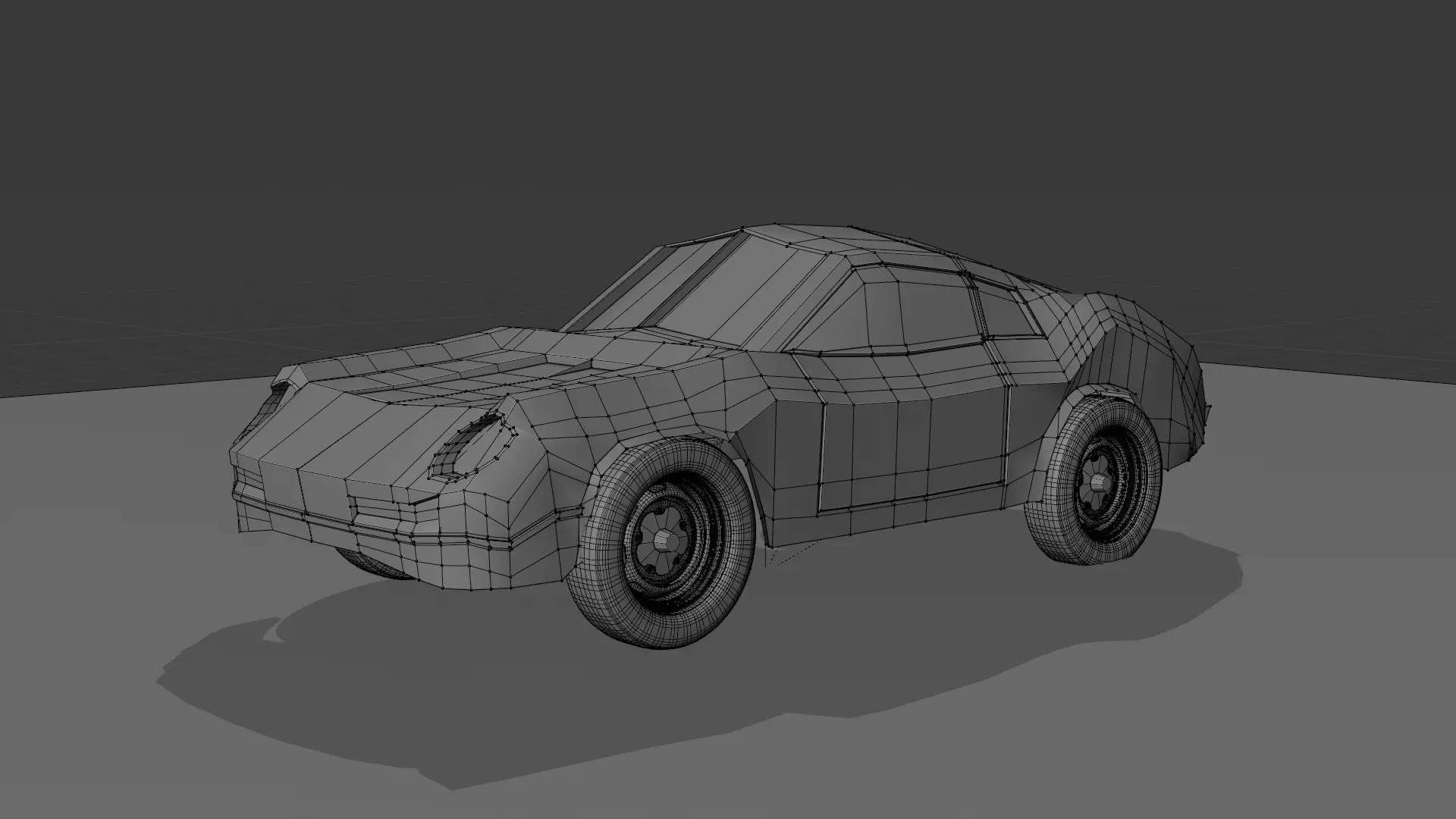 High-Quality 3D Model  Futuristic  low poly Sports Car 3D model_8