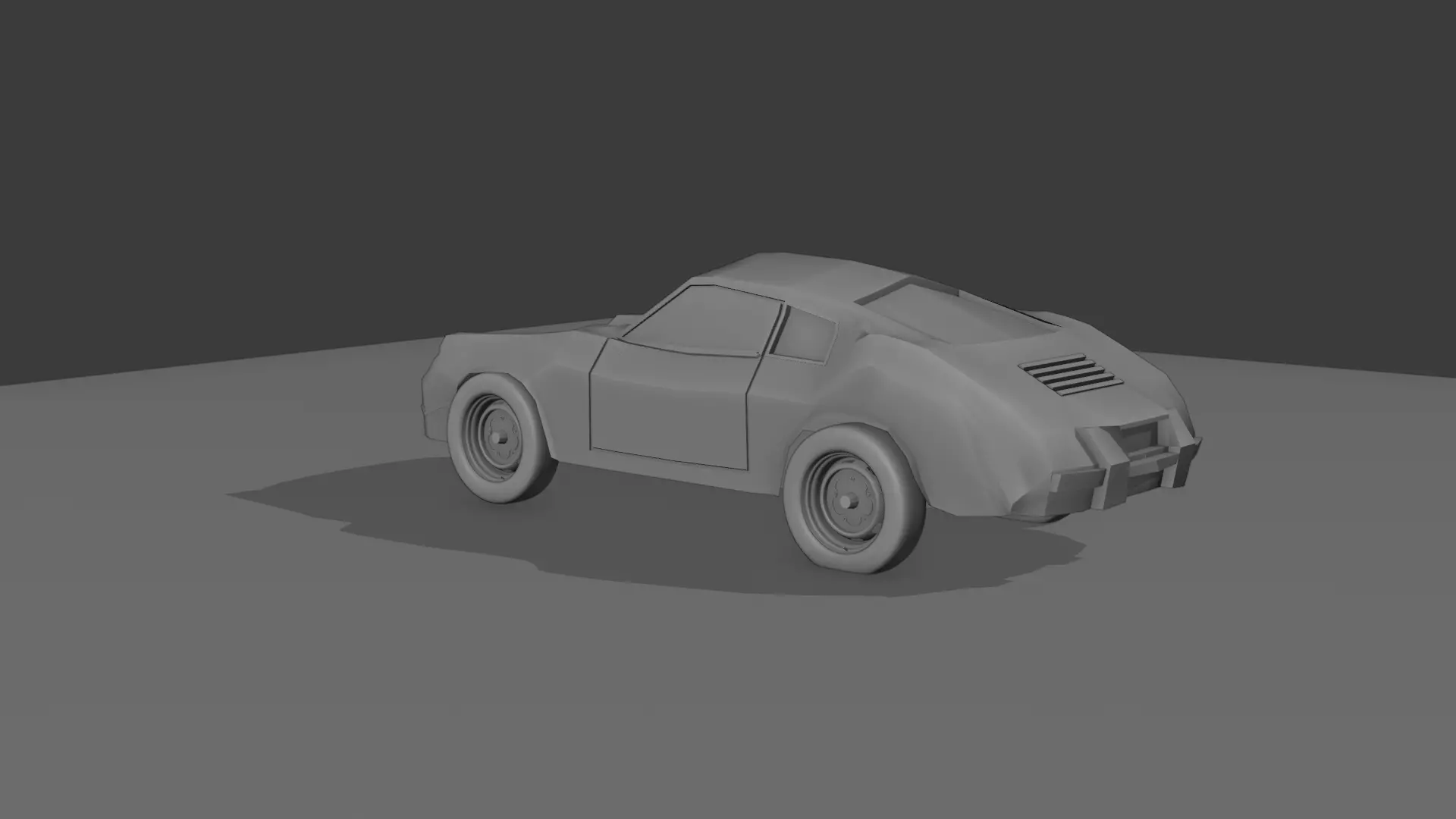 High-Quality 3D Model  Futuristic  low poly Sports Car 3D model_7