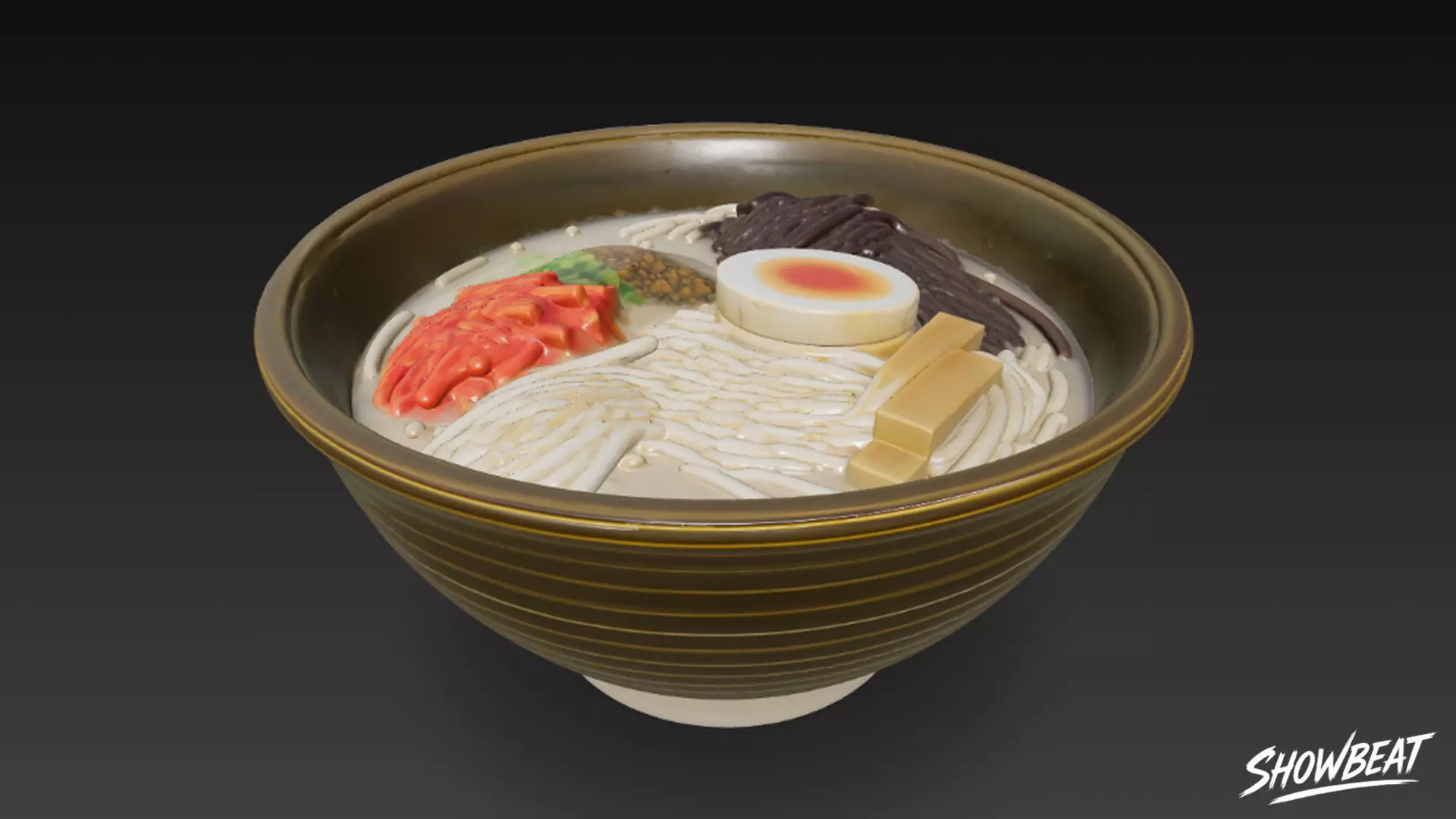 Hakata Ramen Low-poly 3D model_1