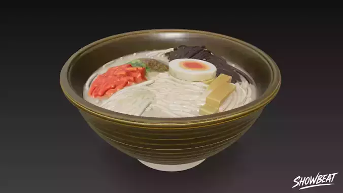 Hakata Ramen Low-poly 3D model 2