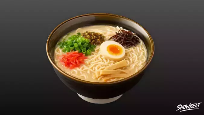 Hakata Ramen Low-poly 3D model Hakata Ramen Low-poly 3D model