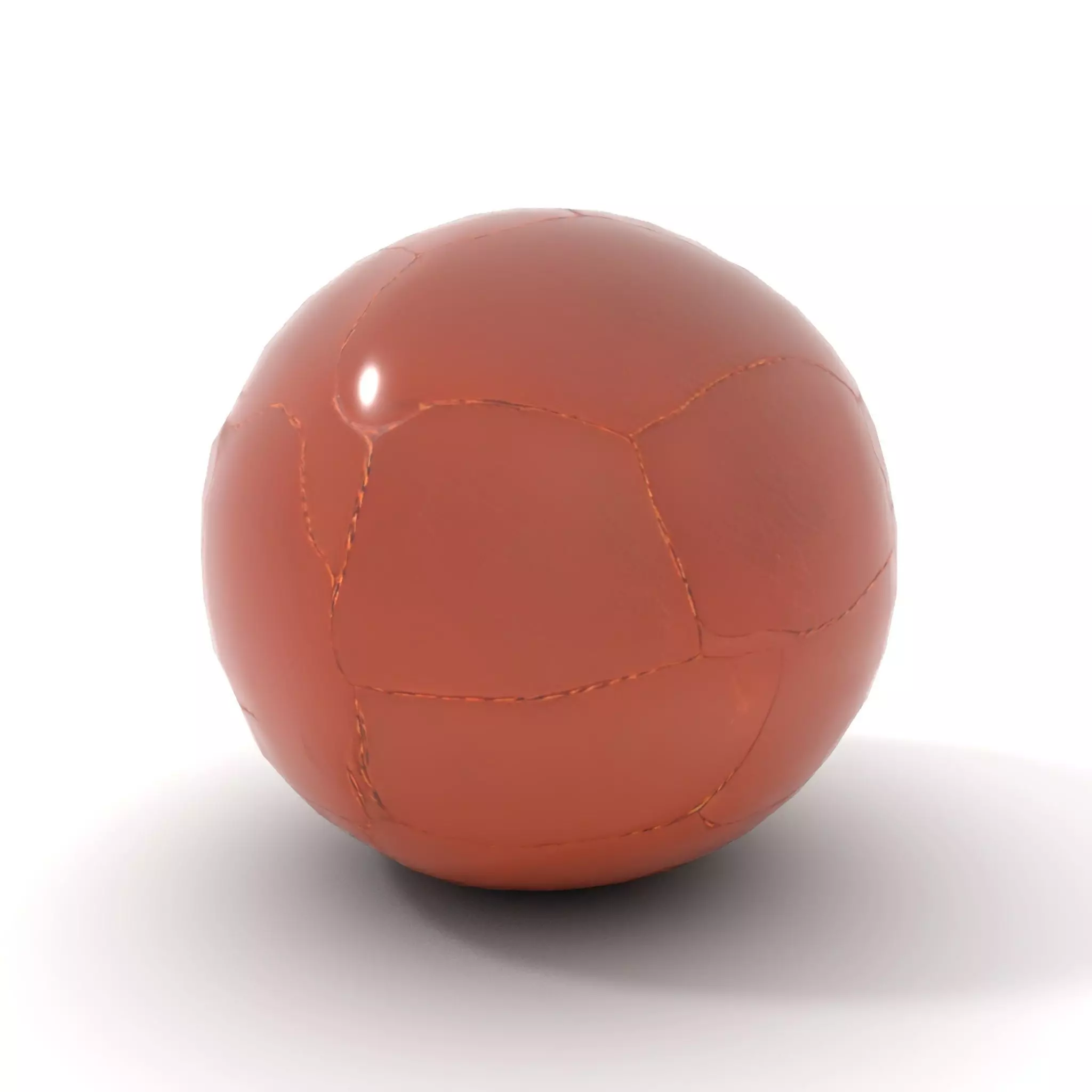 Vintage Leather Football model pack Low-poly 3D model_10