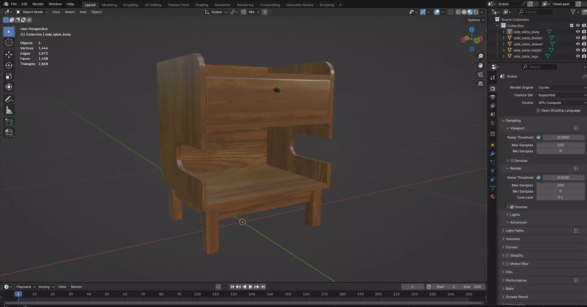 Side Table CG36 3D model_8