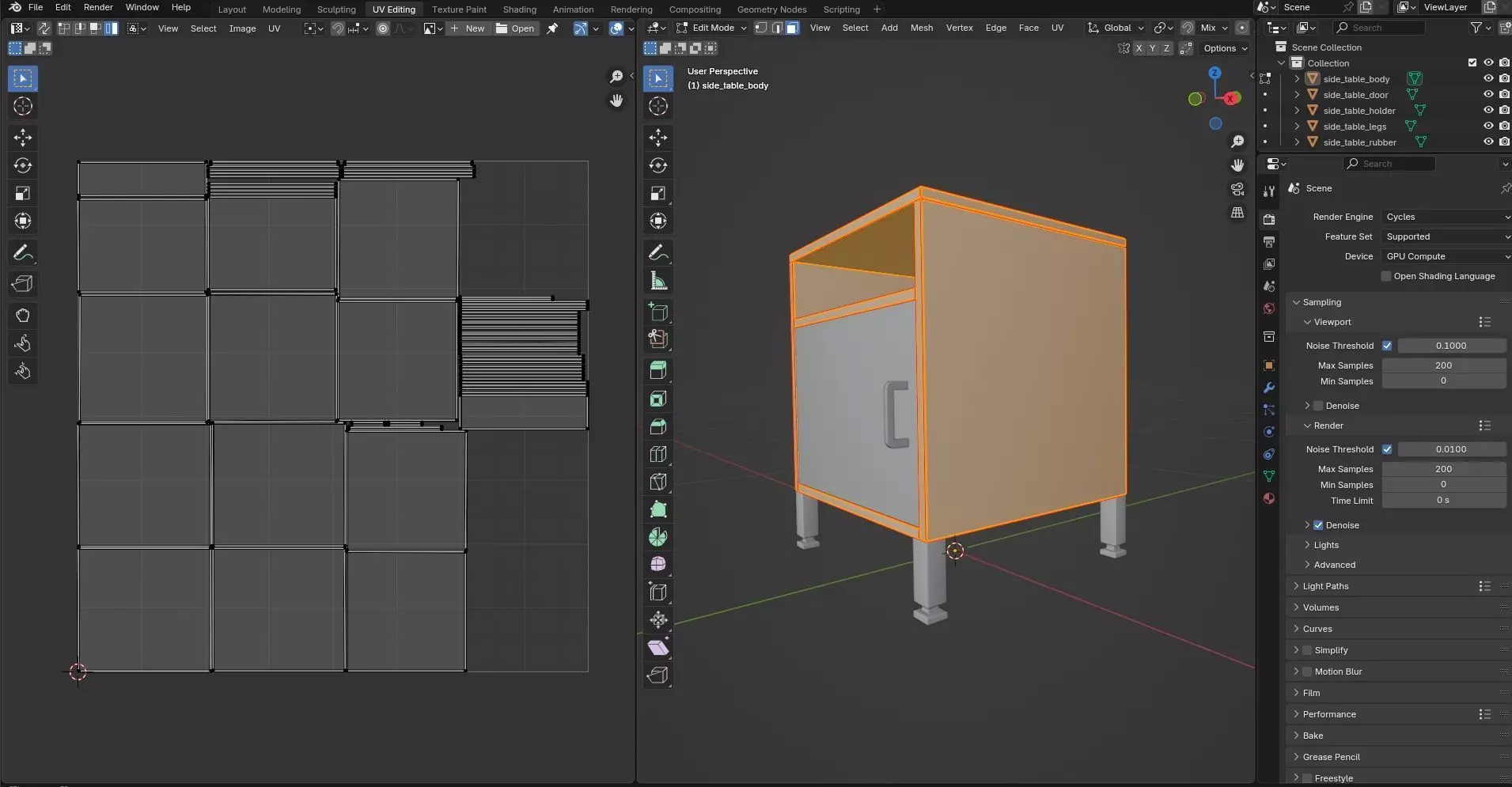 Side Table CG37 3D model_9
