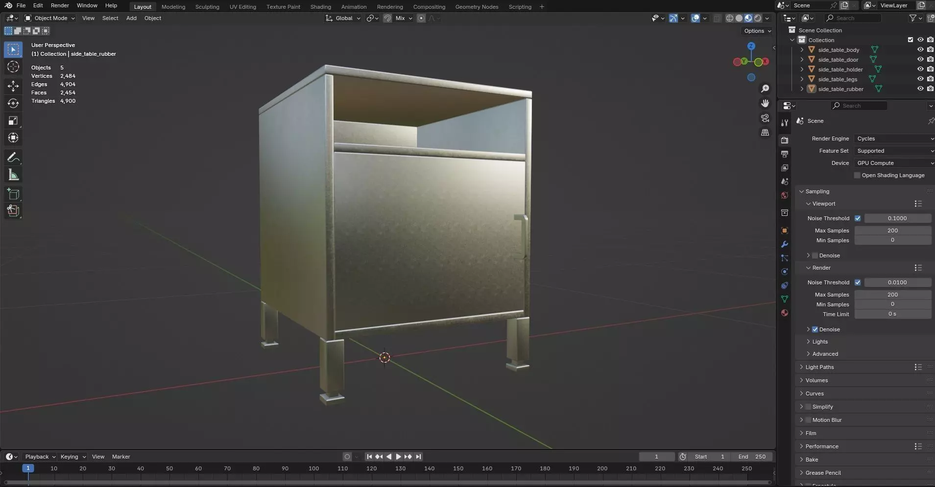 Side Table CG37 3D model_8