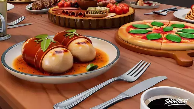 Italian Cuisine Pack Low-poly 3D model 7