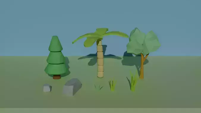 Low Poly Trees Low-poly 3D model