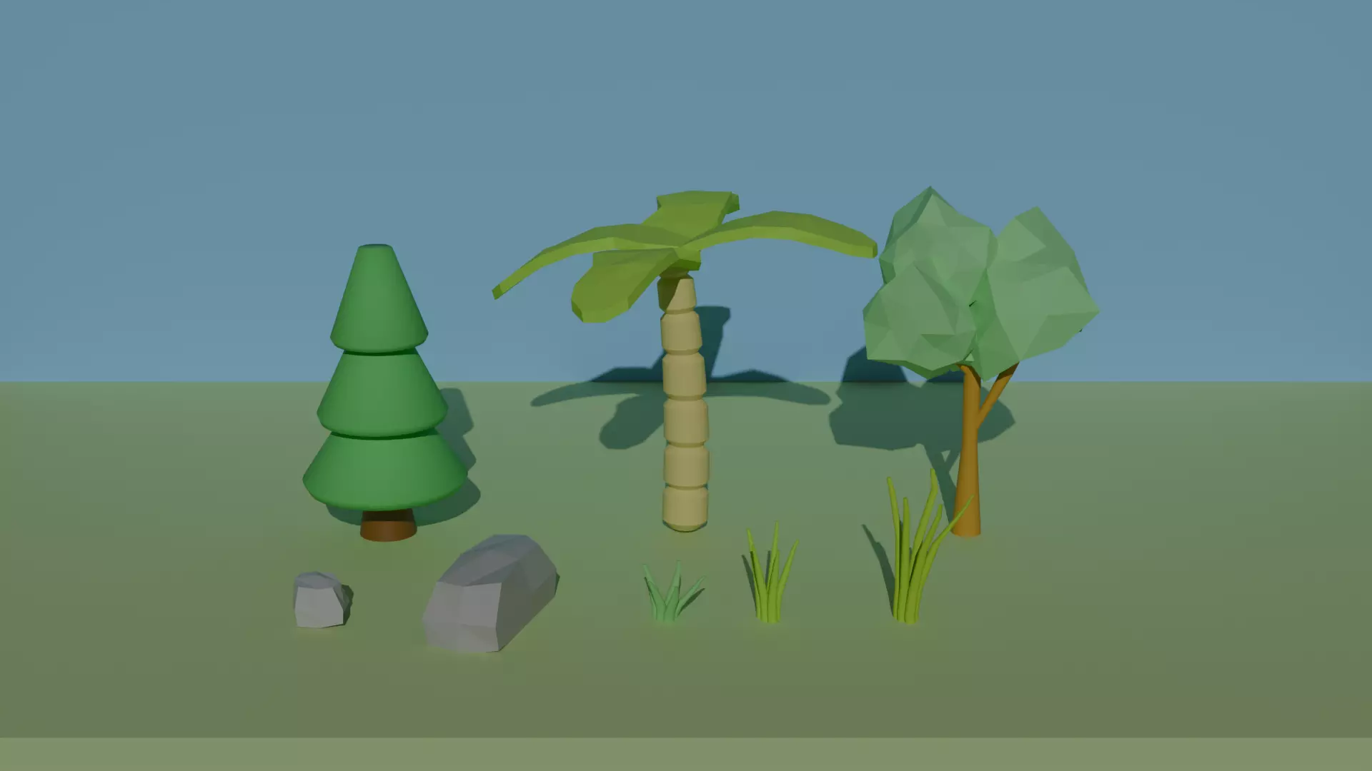 Low Poly Trees Low-poly 3D model_0