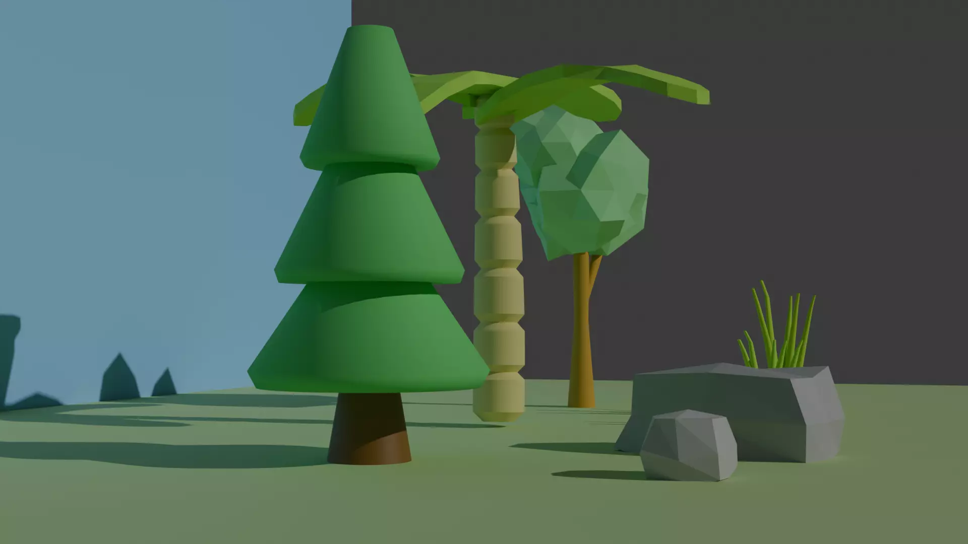 Low Poly Trees Low-poly 3D model_4