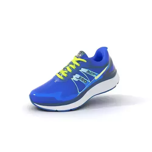 Blue Athletic Shoe model pack Low-poly 3D model