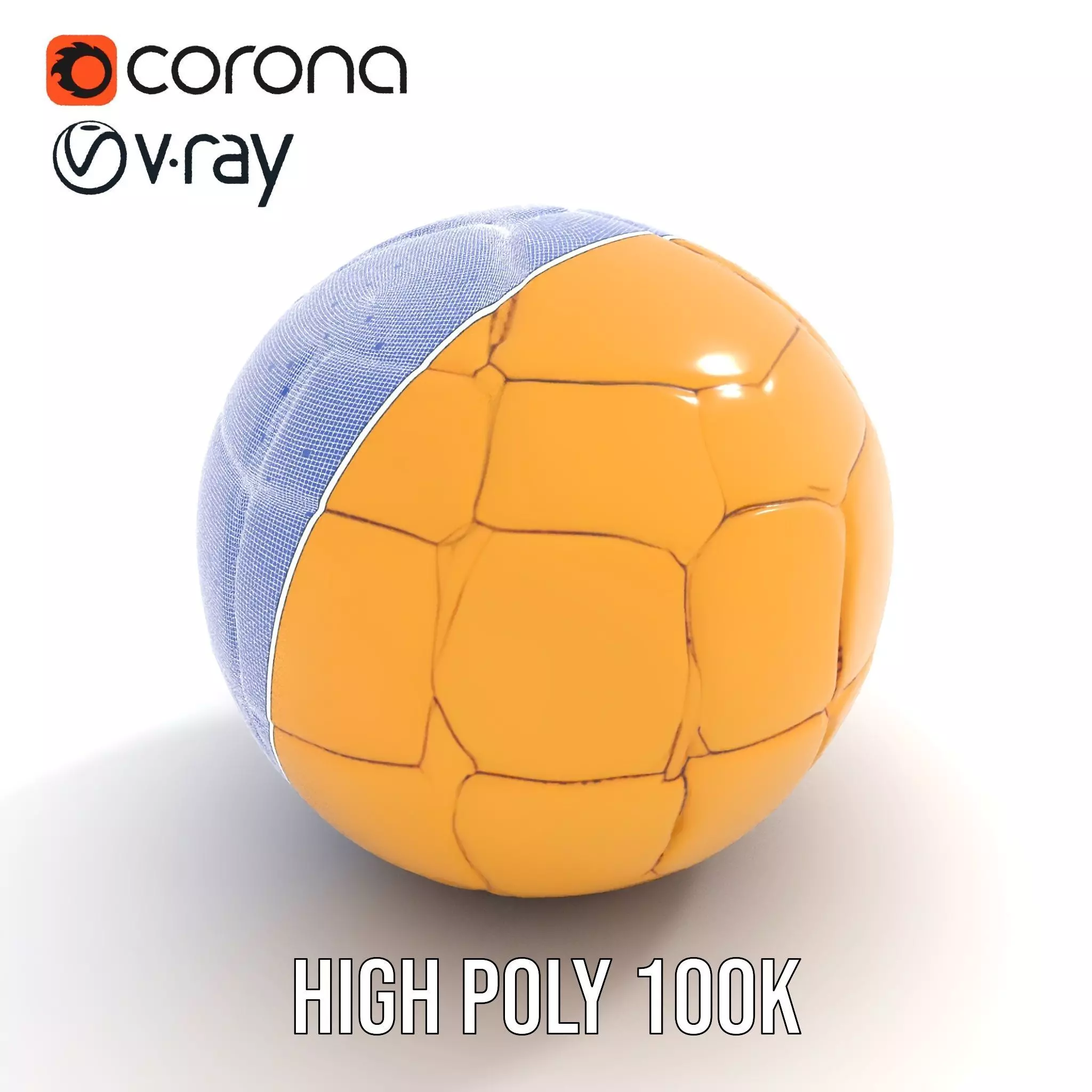 Golden Soccer Ball model pack Low-poly 3D model_34