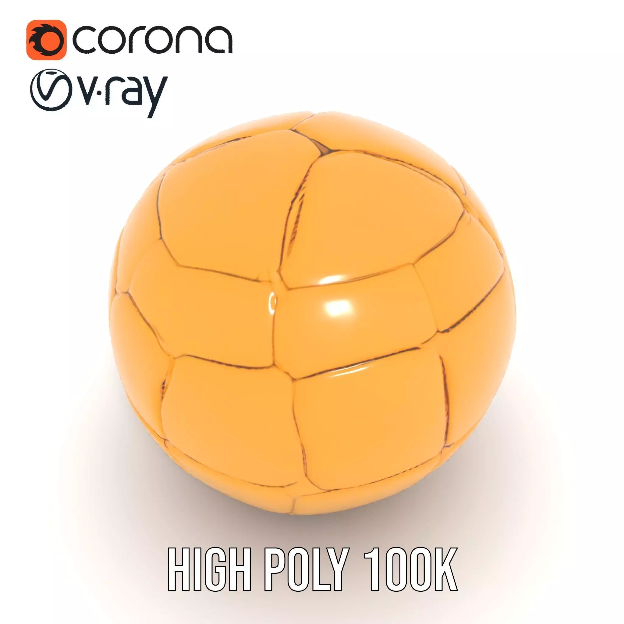 Golden Soccer Ball model pack Low-poly 3D model_23