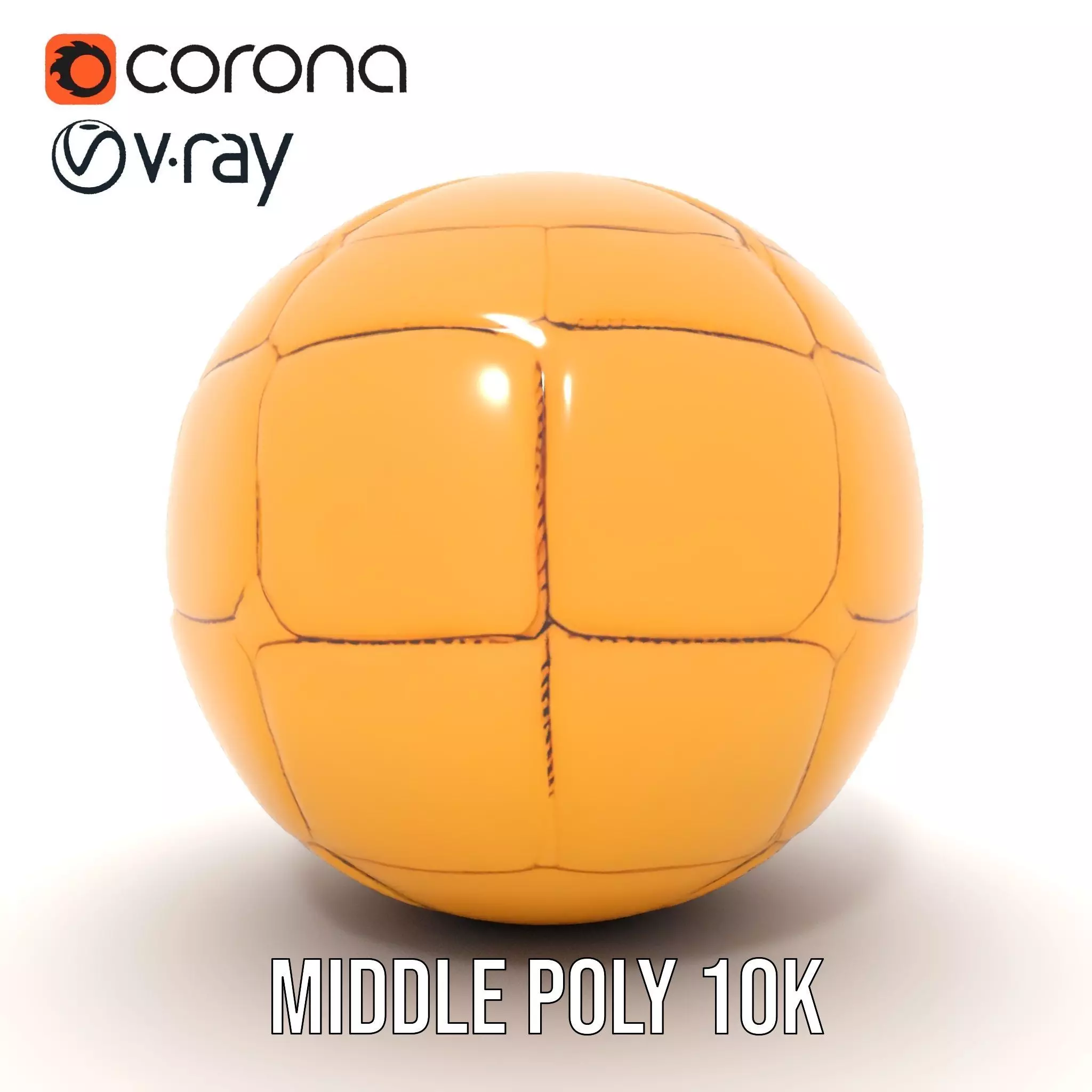Golden Soccer Ball model pack Low-poly 3D model_12