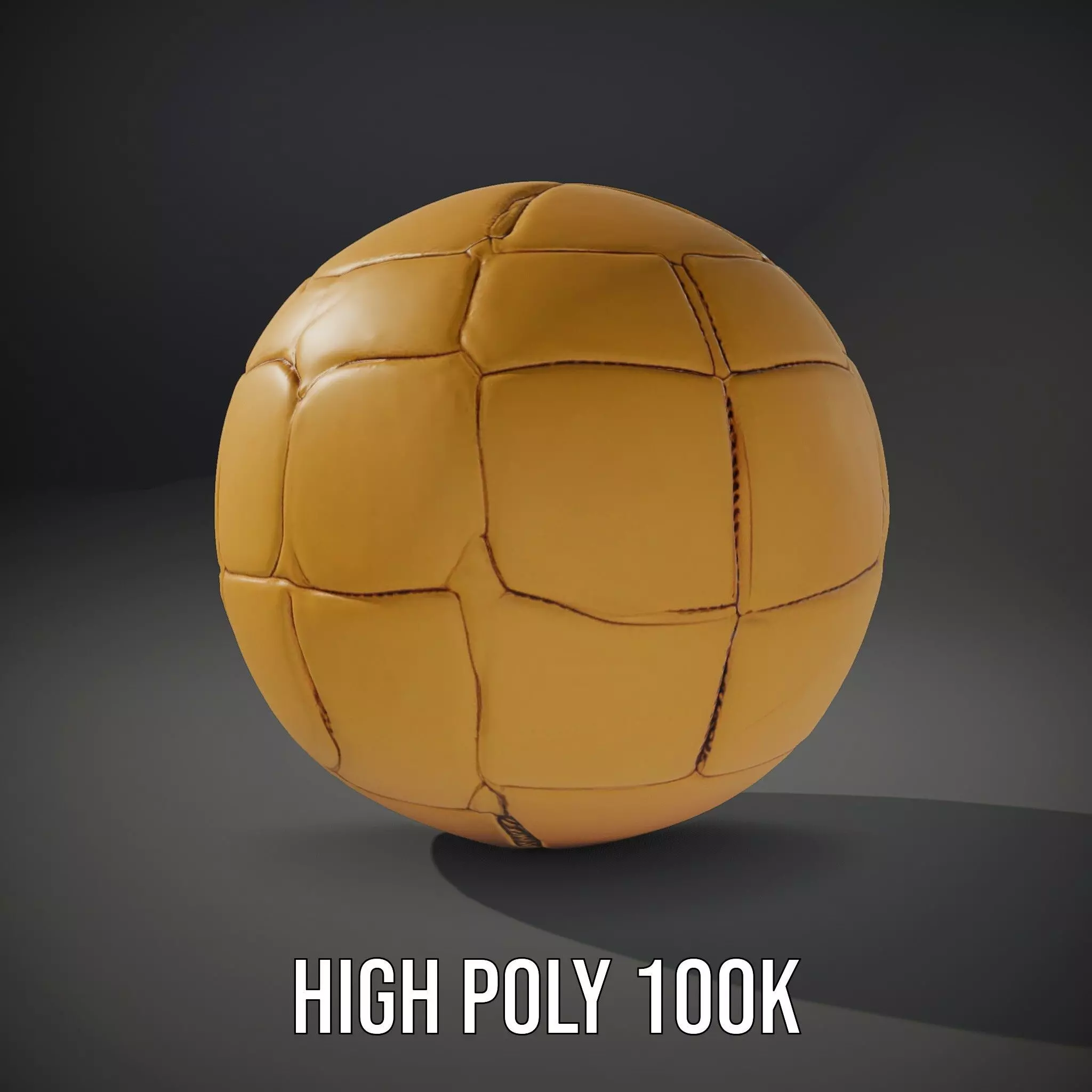 Golden Soccer Ball model pack Low-poly 3D model_9