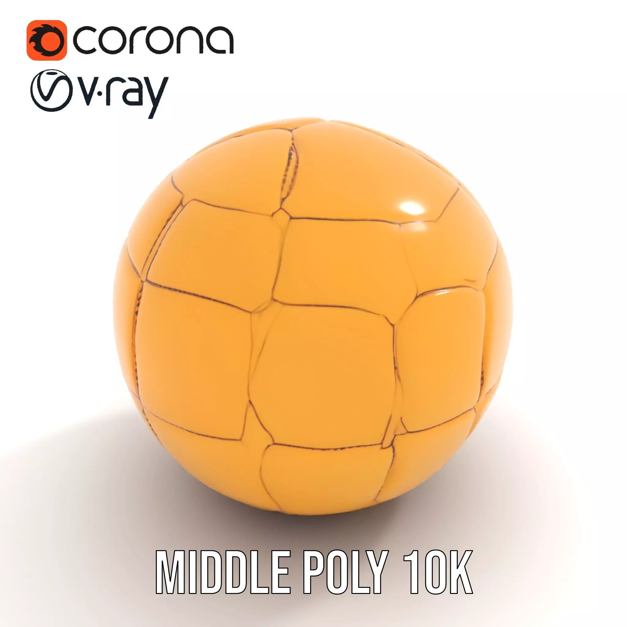 Golden Soccer Ball model pack Low-poly 3D model_21