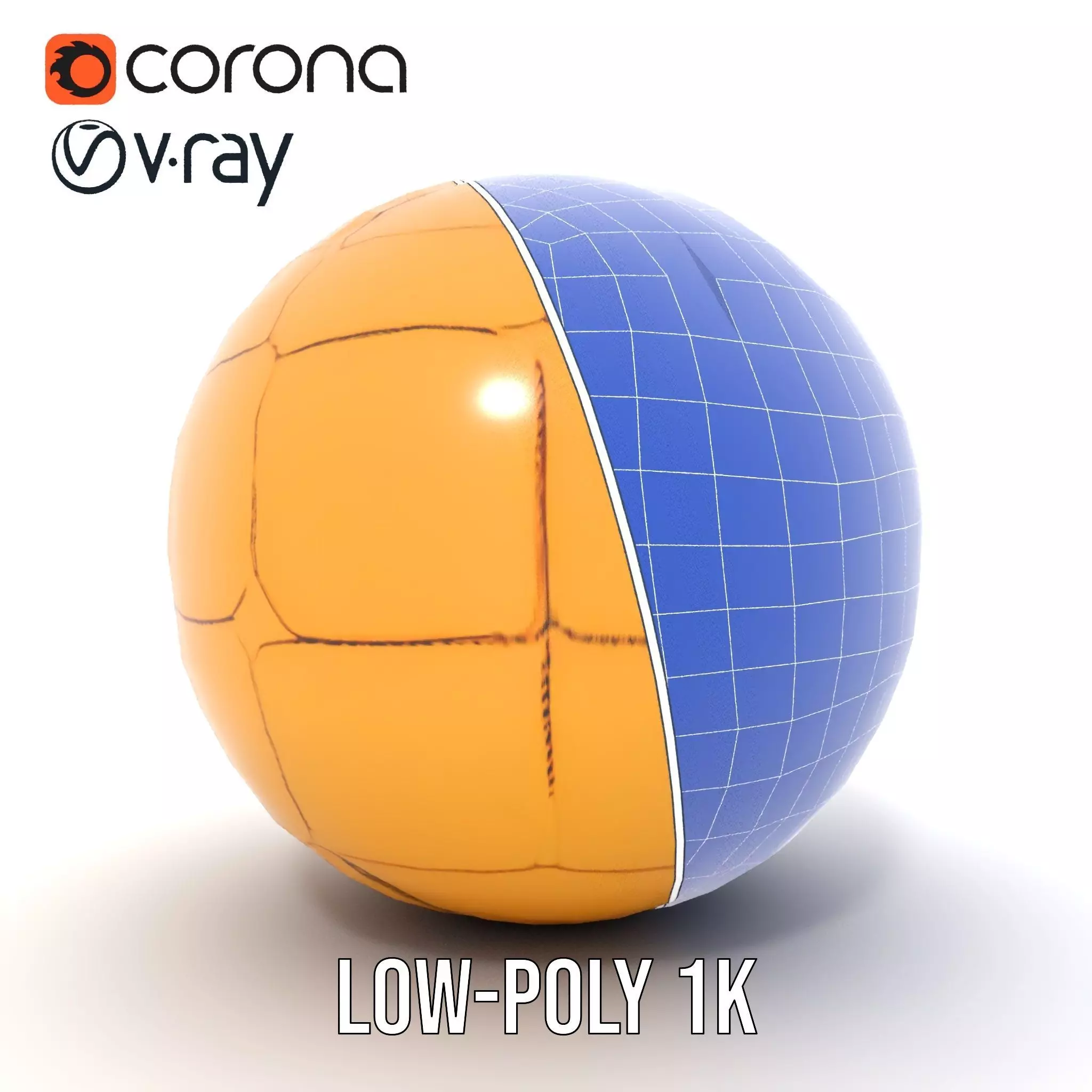 Golden Soccer Ball model pack Low-poly 3D model_31