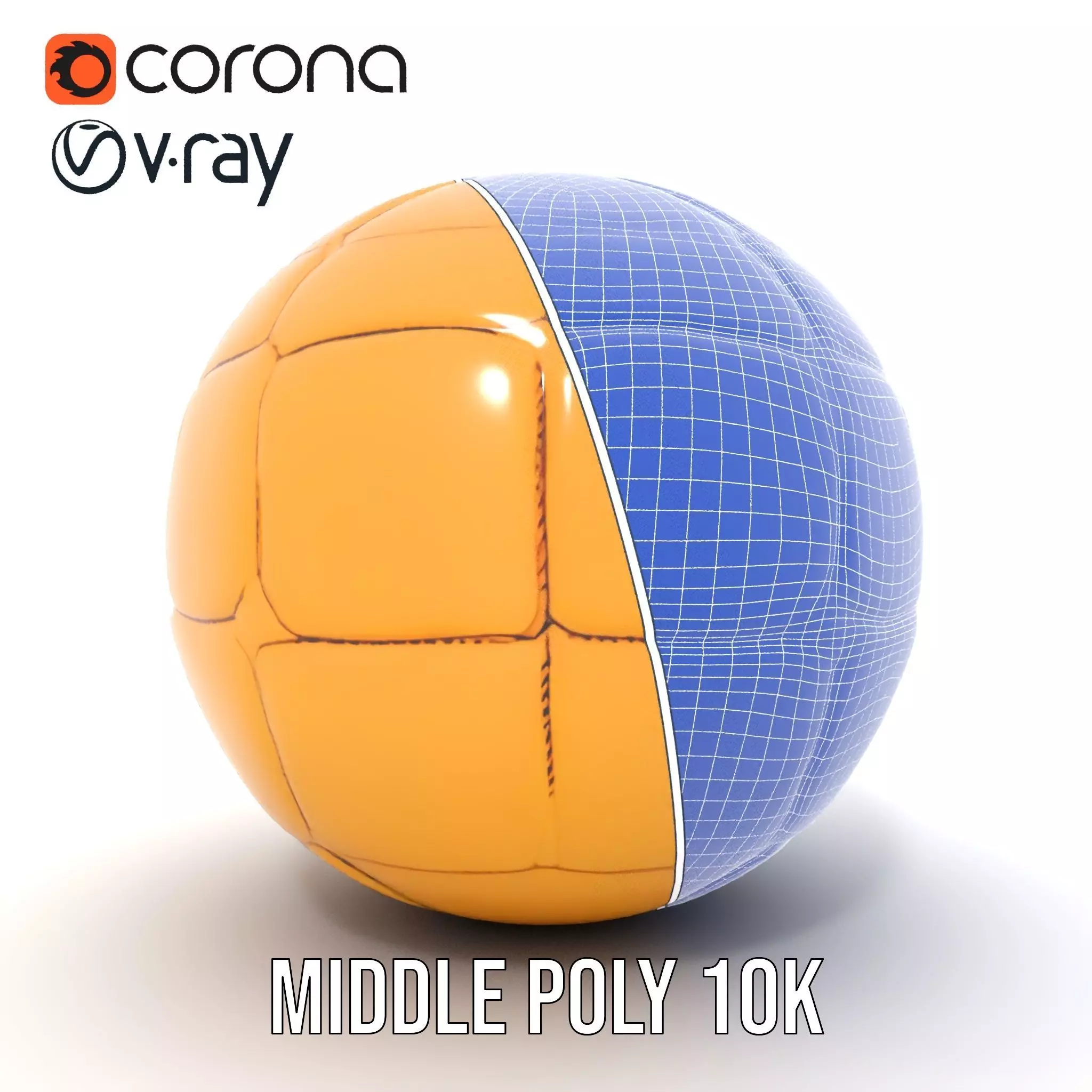 Golden Soccer Ball model pack Low-poly 3D model_30