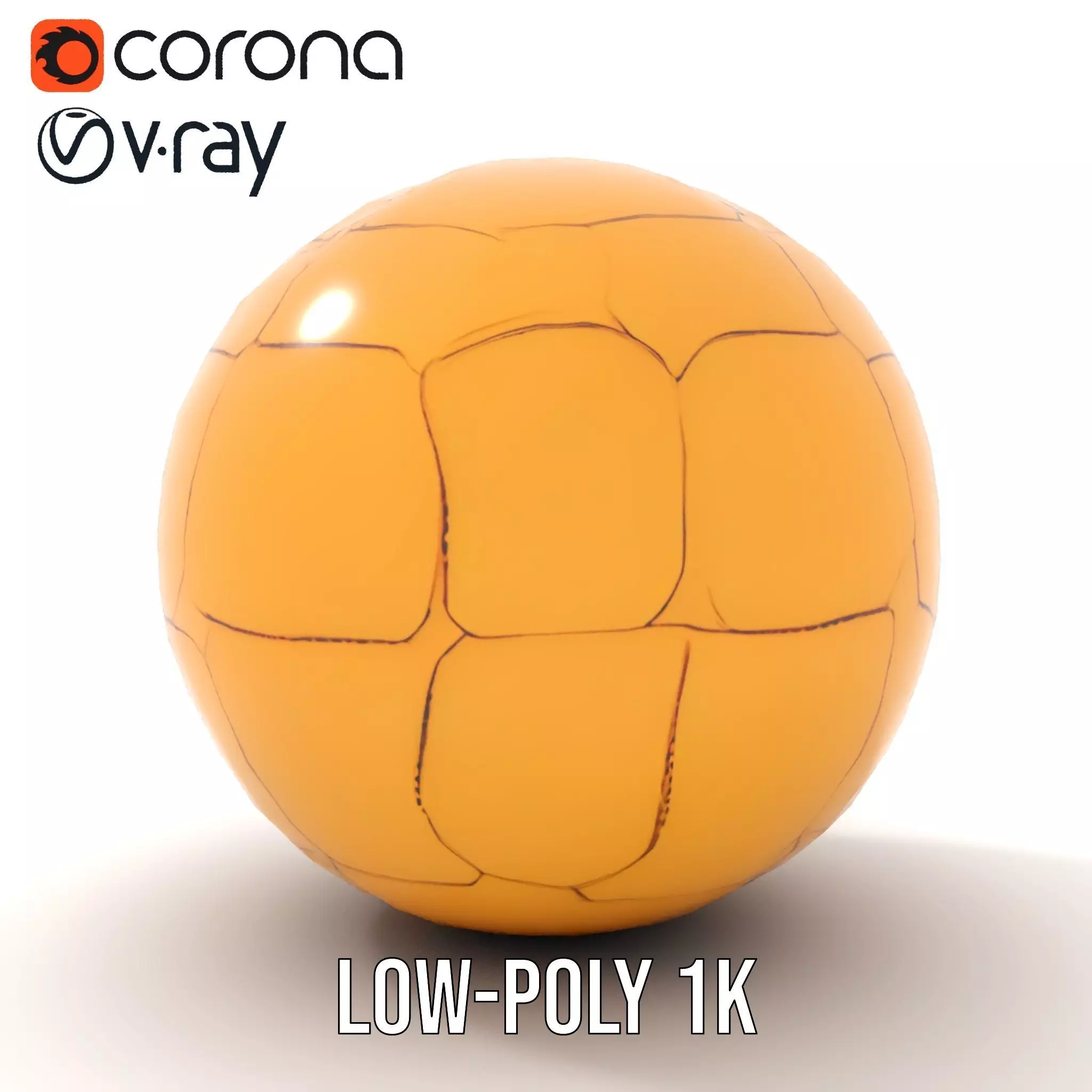 Golden Soccer Ball model pack Low-poly 3D model_20