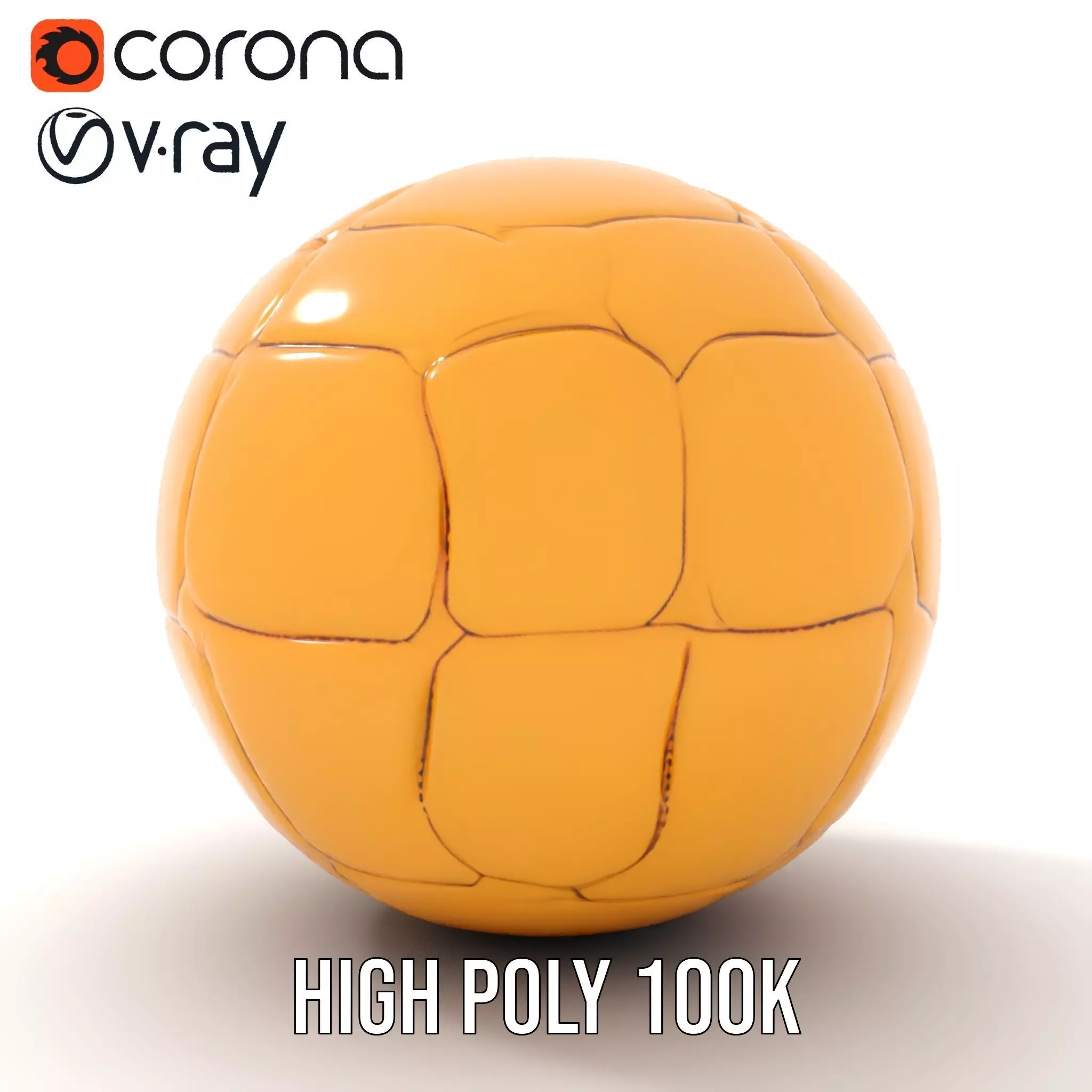 Golden Soccer Ball model pack Low-poly 3D model_26