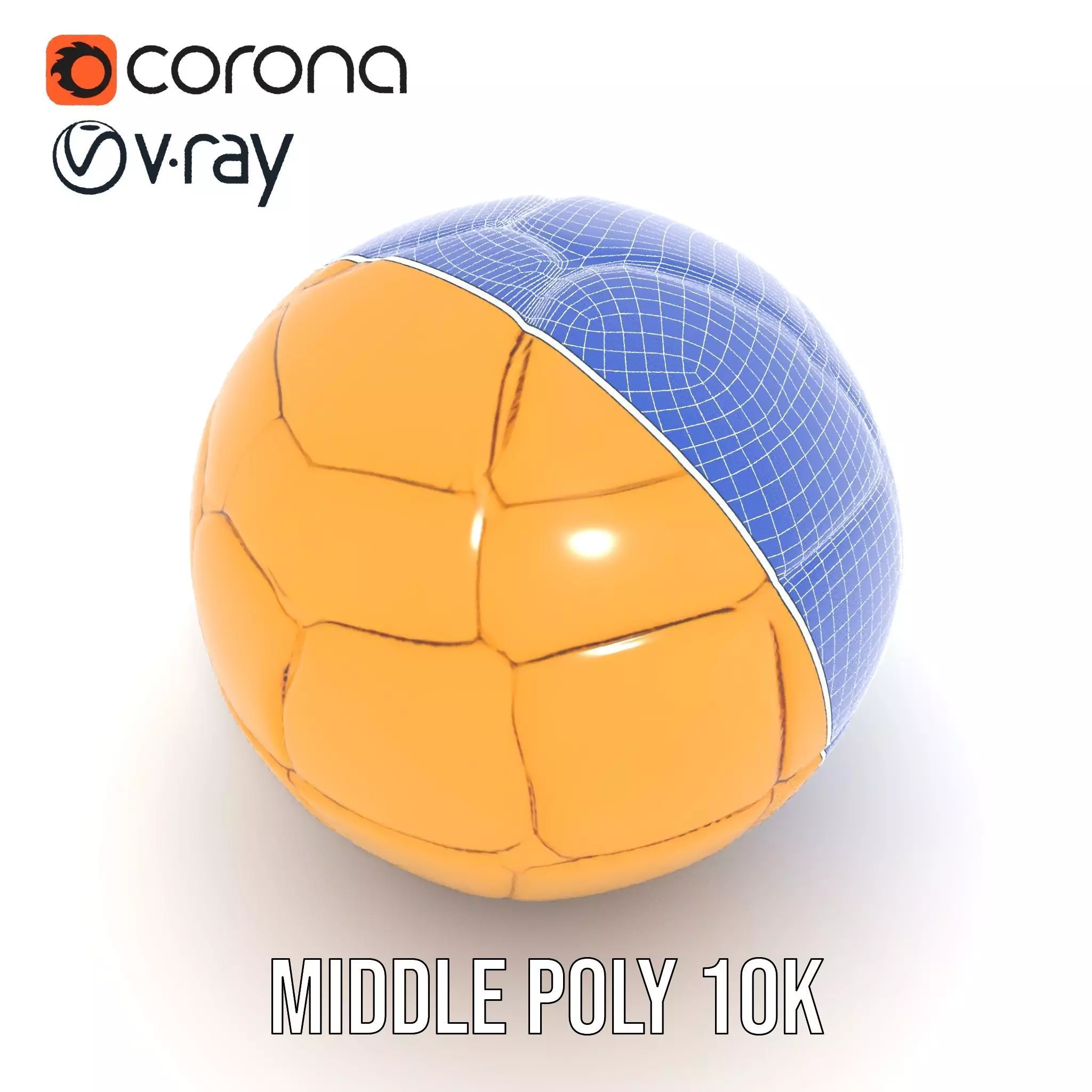 Golden Soccer Ball model pack Low-poly 3D model_19