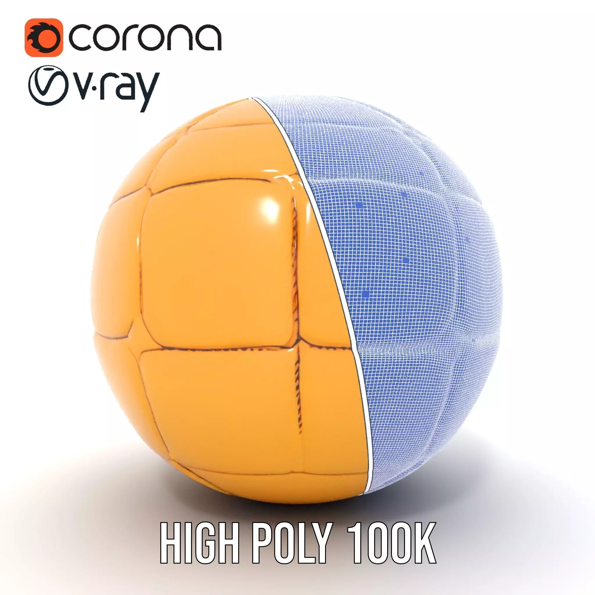 Golden Soccer Ball model pack Low-poly 3D model_32