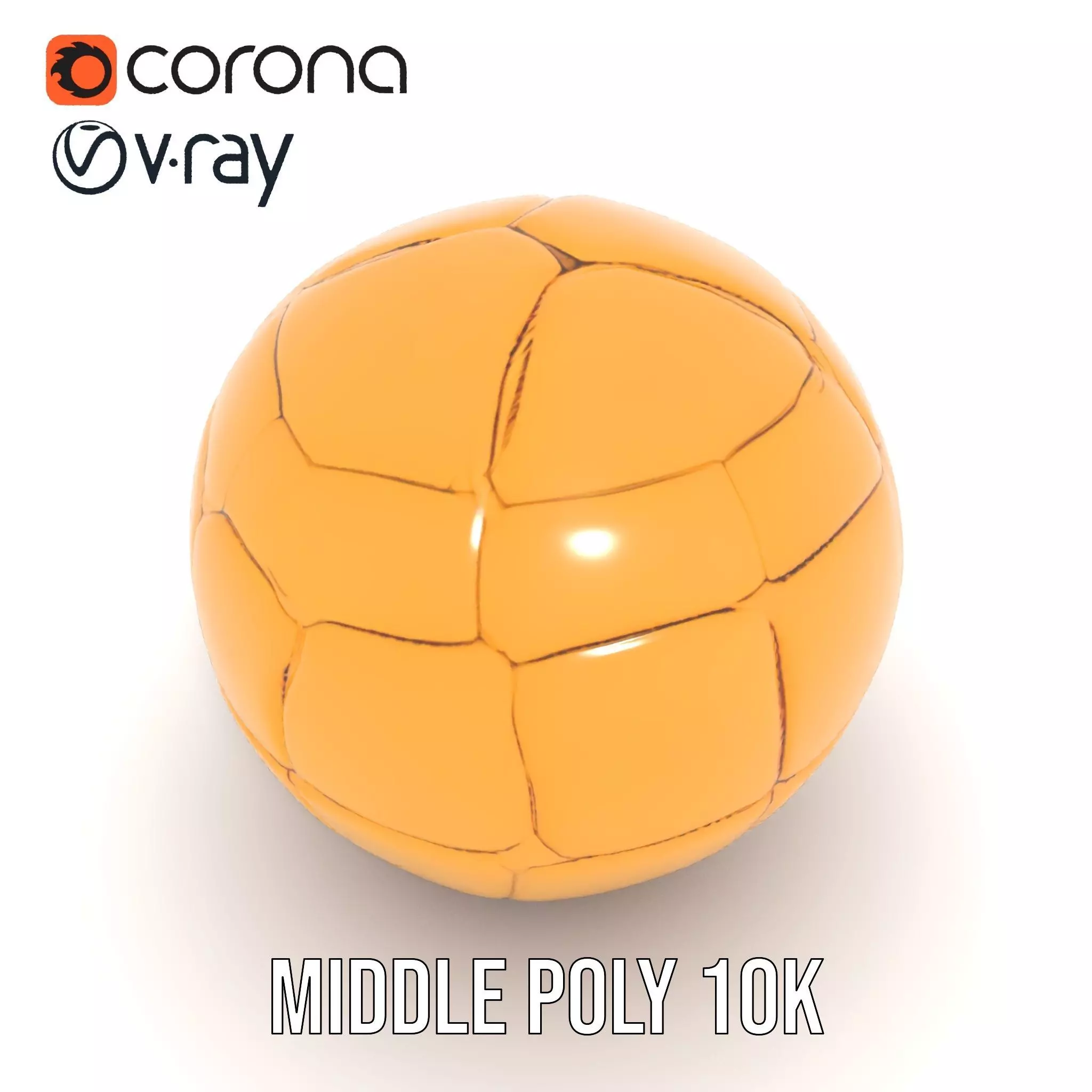 Golden Soccer Ball model pack Low-poly 3D model_24
