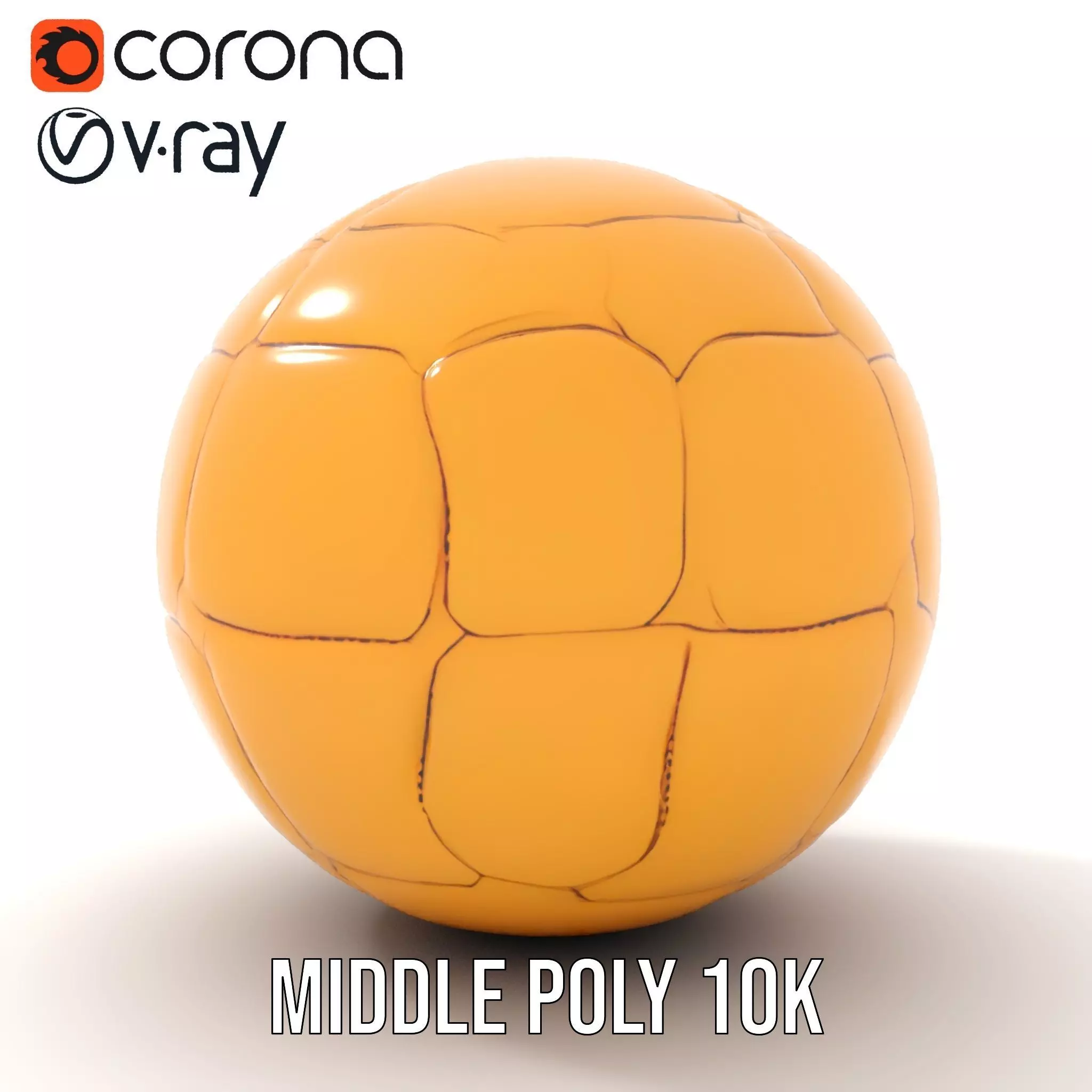 Golden Soccer Ball model pack Low-poly 3D model_15