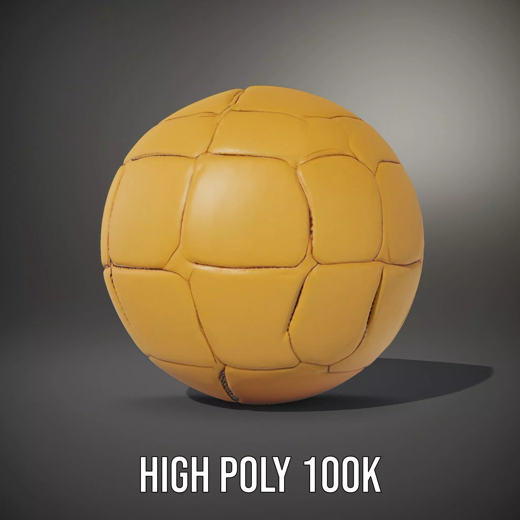 Golden Soccer Ball model pack Low-poly 3D model_11