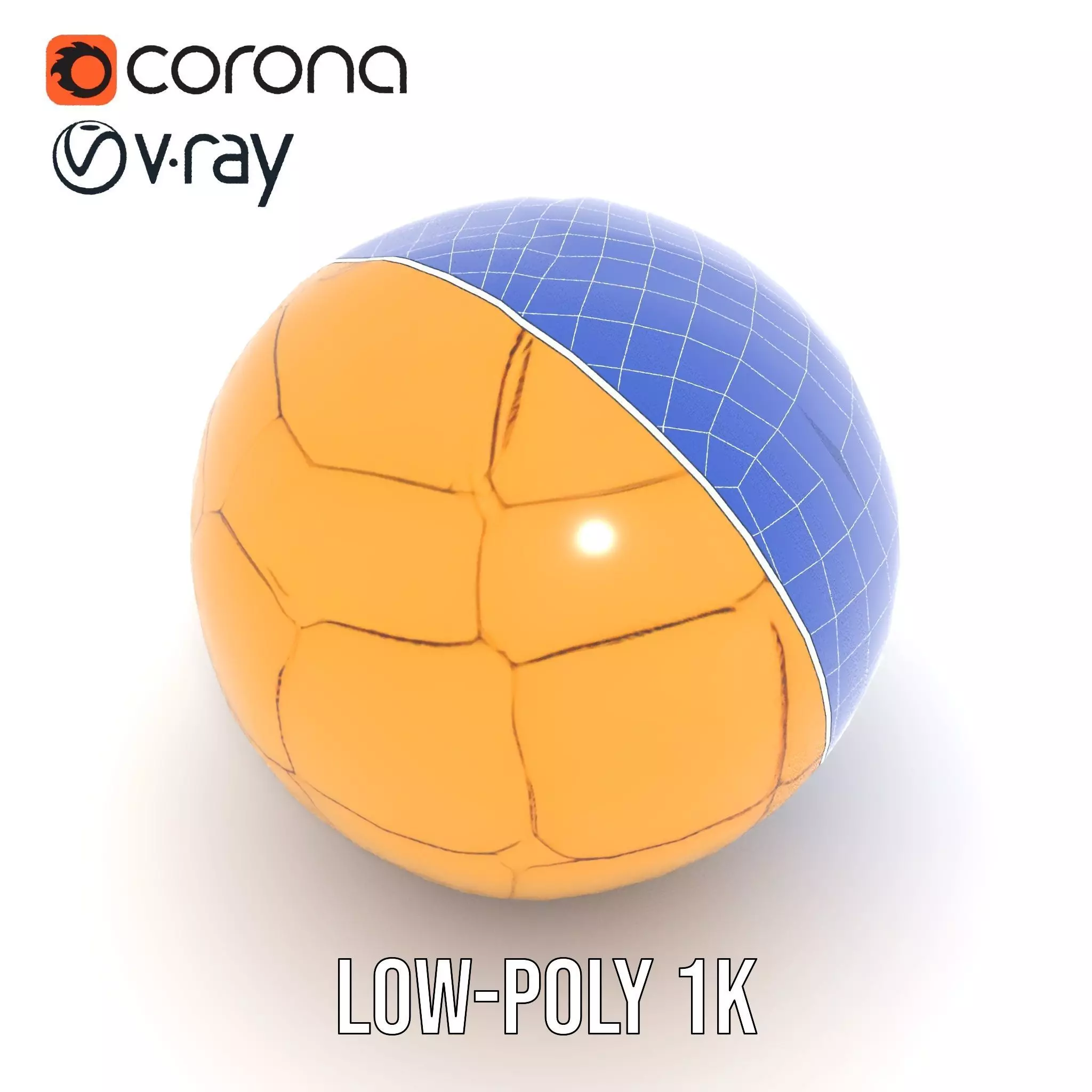 Golden Soccer Ball model pack Low-poly 3D model_18