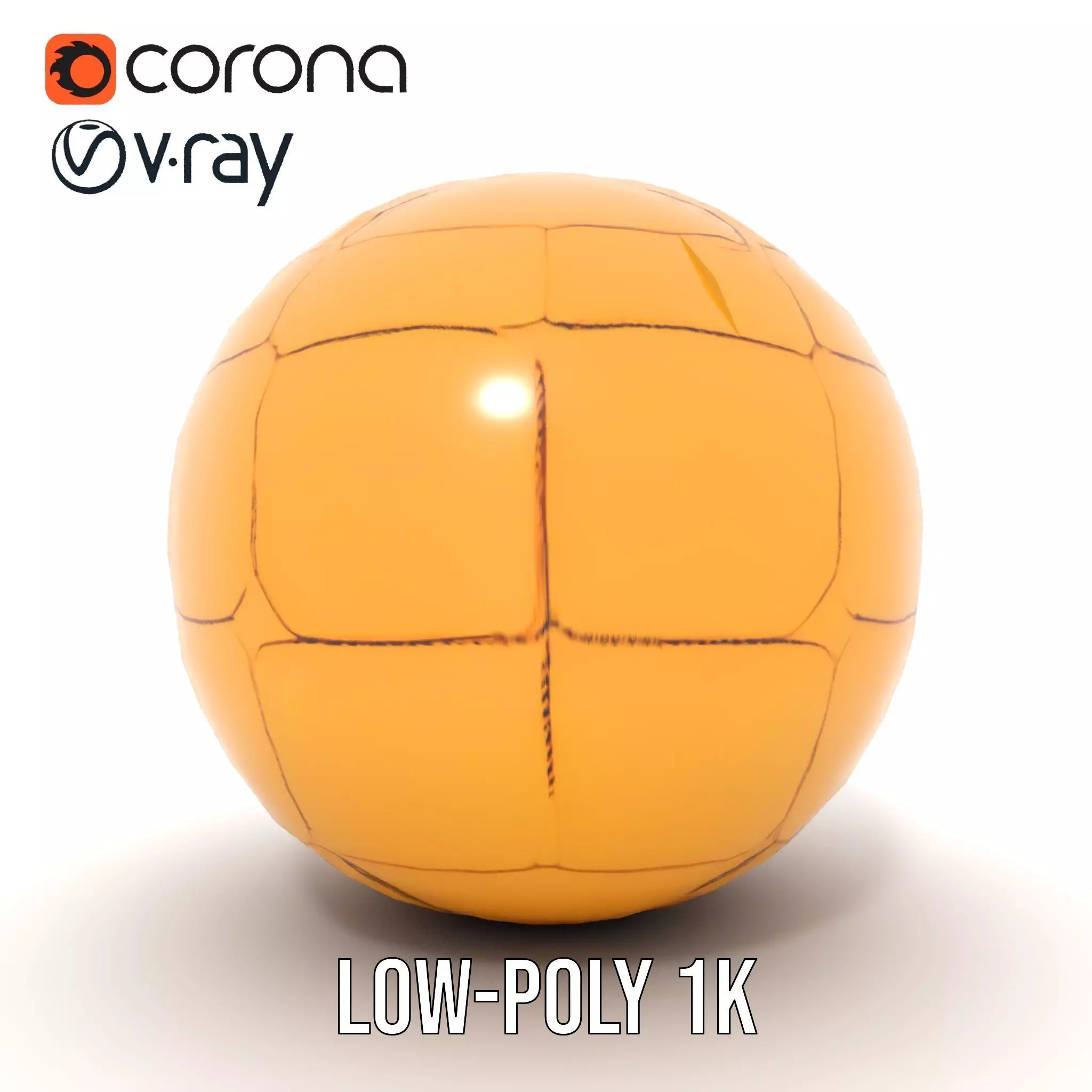 Golden Soccer Ball model pack Low-poly 3D model_28