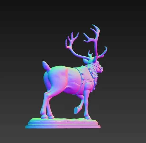 Christmas Reindeer Figure 3D print model_5