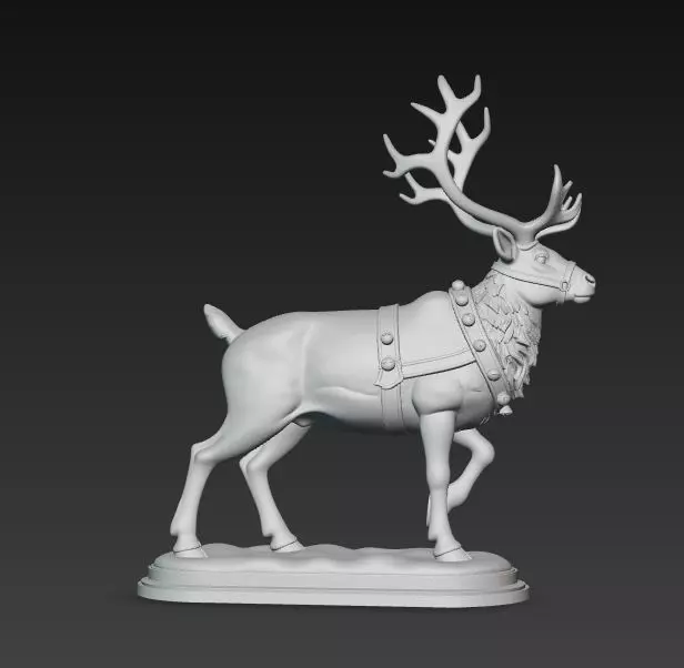 Christmas Reindeer Figure 3D print model_23