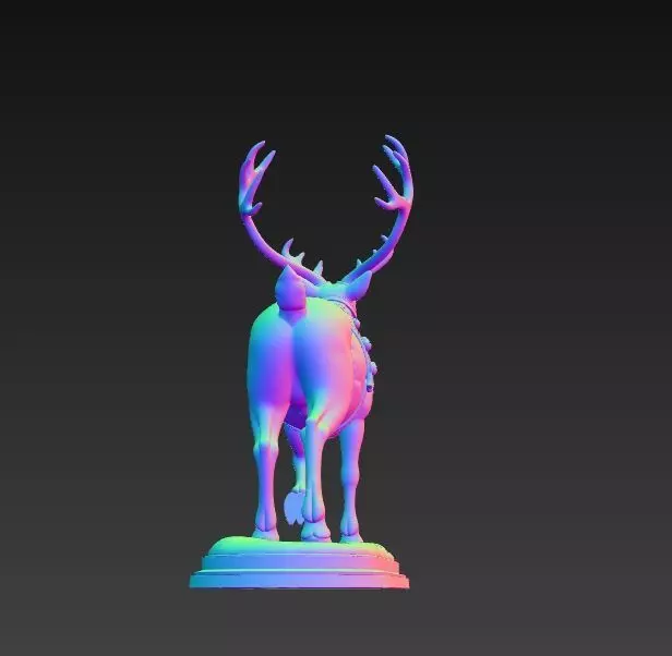 Christmas Reindeer Figure 3D print model_6