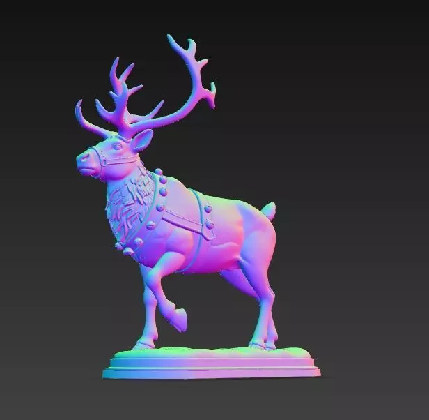 Christmas Reindeer Figure 3D print model_9