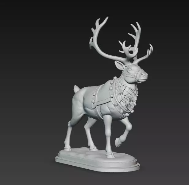 Christmas Reindeer Figure 3D print model_12
