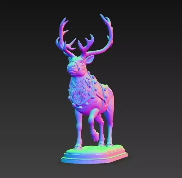 Christmas Reindeer Figure 3D print model_30