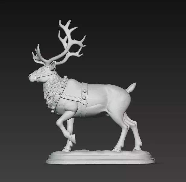 Christmas Reindeer Figure 3D print model_28