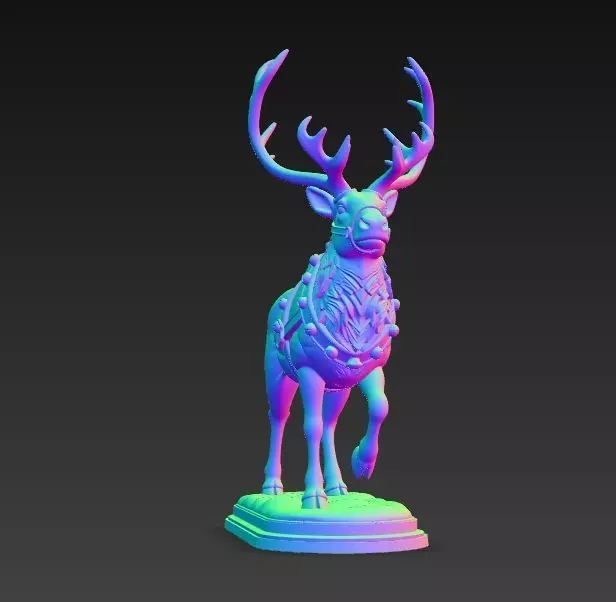Christmas Reindeer Figure 3D print model_2