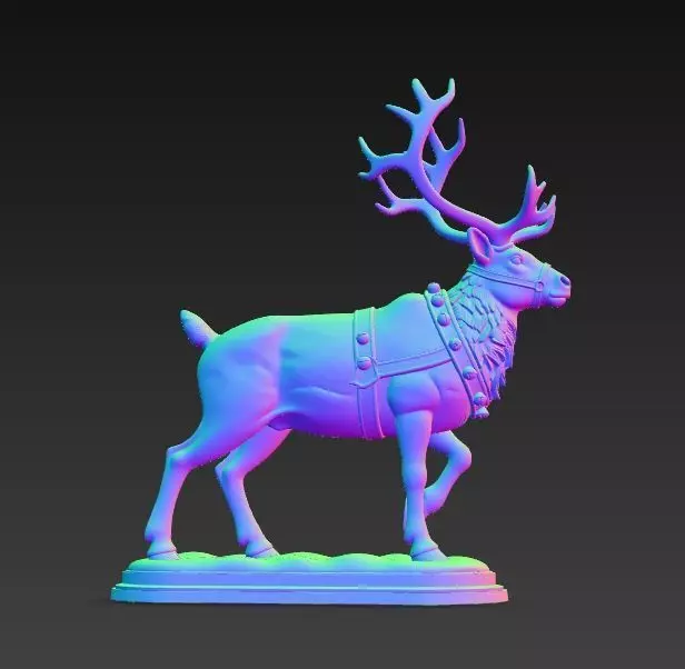 Christmas Reindeer Figure 3D print model_4