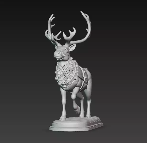 Christmas Reindeer Figure 3D print model_24