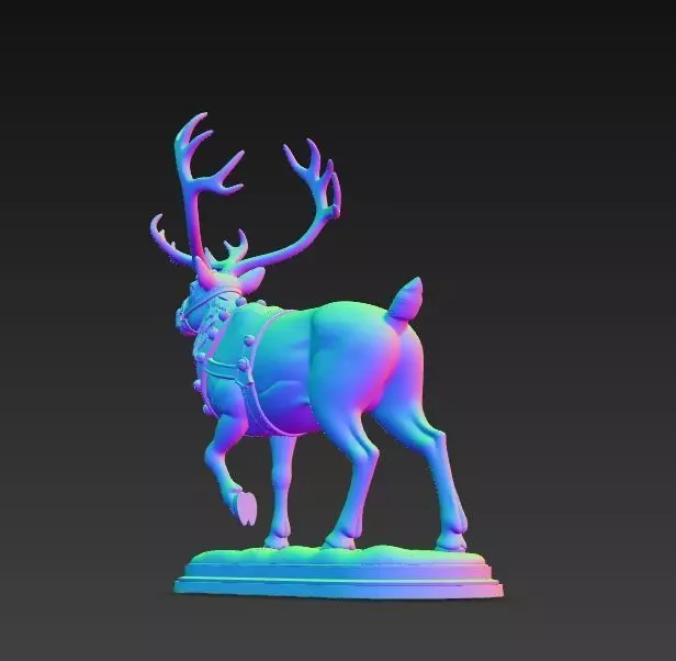 Christmas Reindeer Figure 3D print model_7