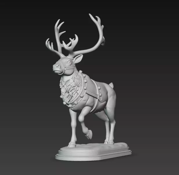 Christmas Reindeer Figure 3D print model_29