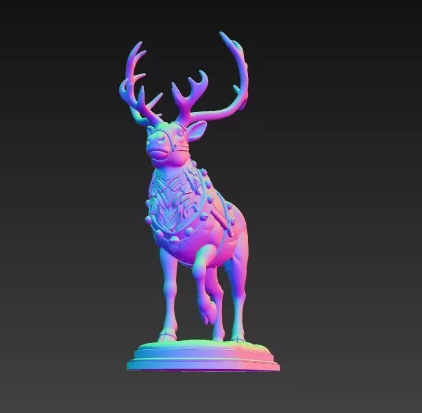 Christmas Reindeer Figure 3D print model_10