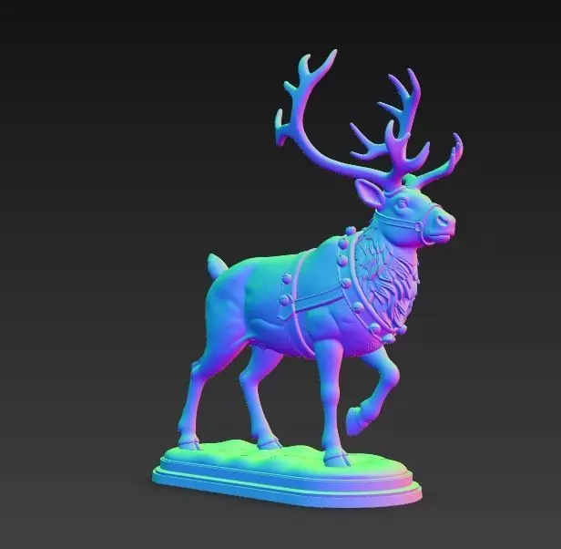 Christmas Reindeer Figure 3D print model_3