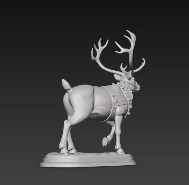 Christmas Reindeer Figure 3D print model_25