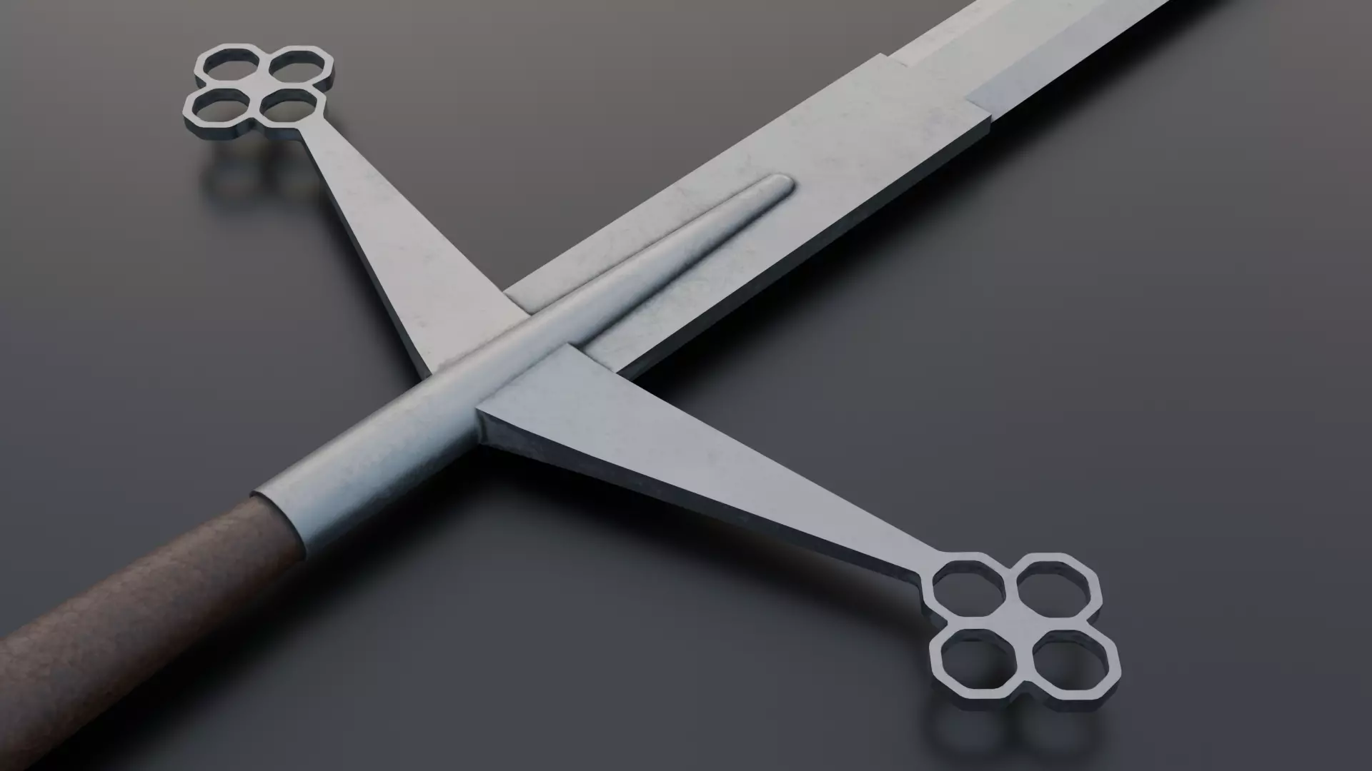 Medieval low-poly swords pack Low-poly 3D model_4