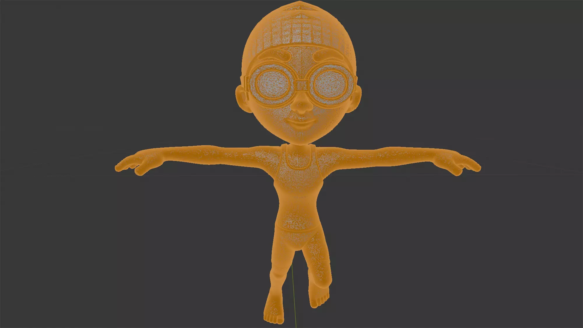 Swimmer Cartoon Character 3D Printable Model 3D print model_7